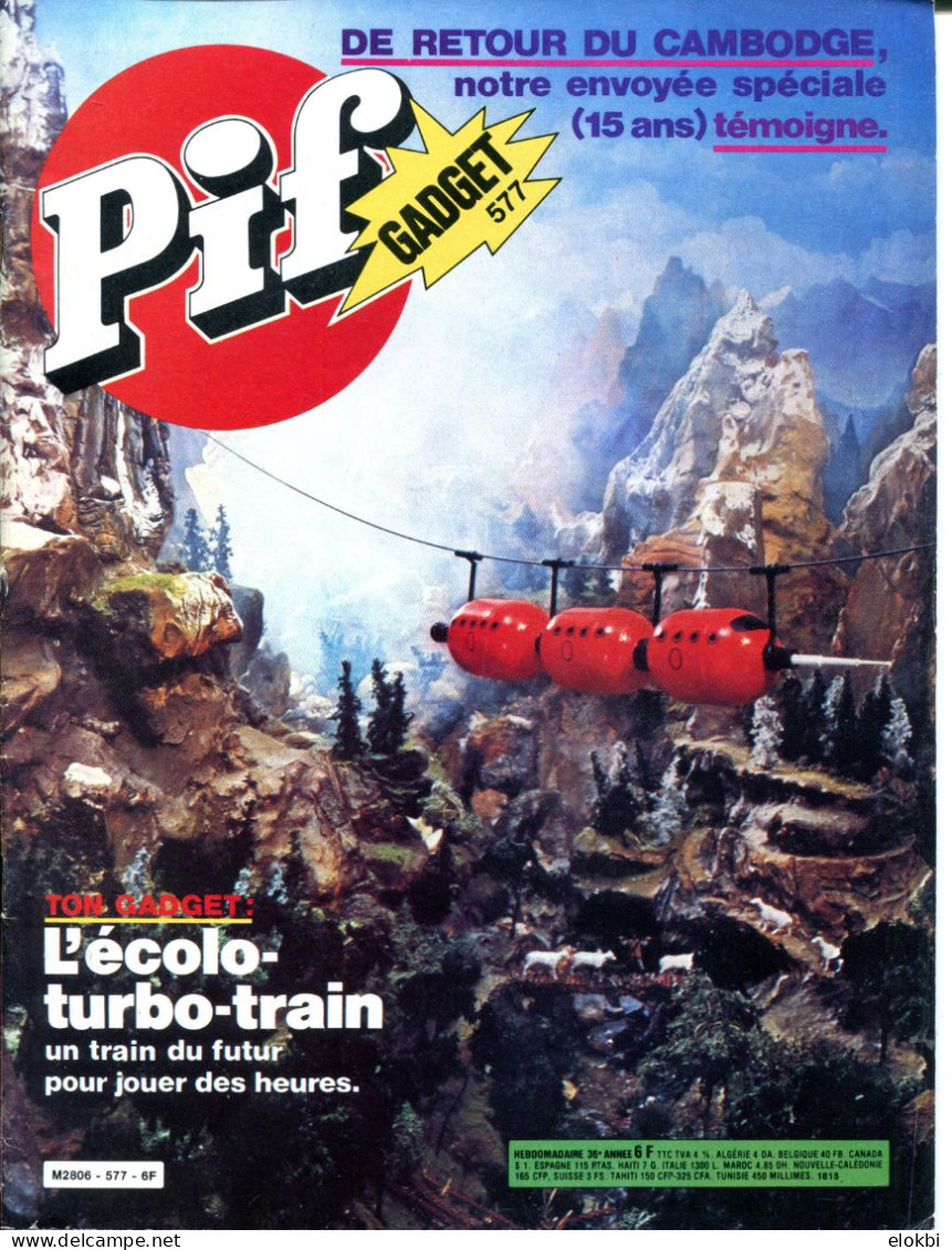 Pif Gadget N°577 D'avril 1980 - 3 Pages " L'écolo - Turbotrain " - Taranis "Les Marchands D'esclaves" - - Pif Gadget