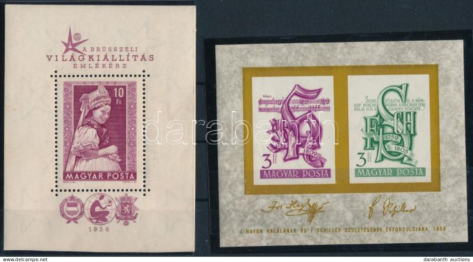 ** 1958-1959 2 Db Blokk (10.000) - Other & Unclassified