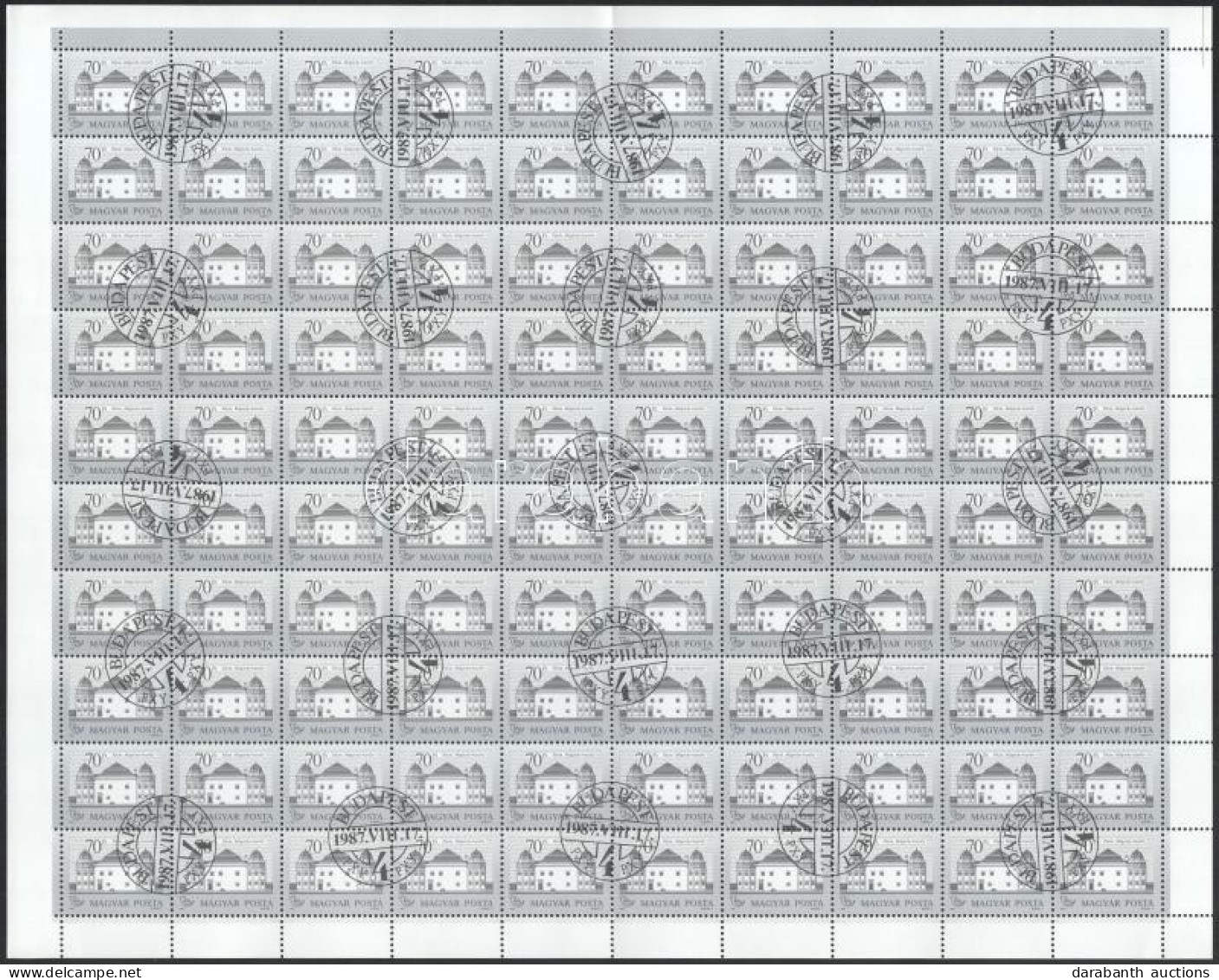 O 1987 Kastélyok II. 70Ft Hajtott ív (3.000) - Altri & Non Classificati