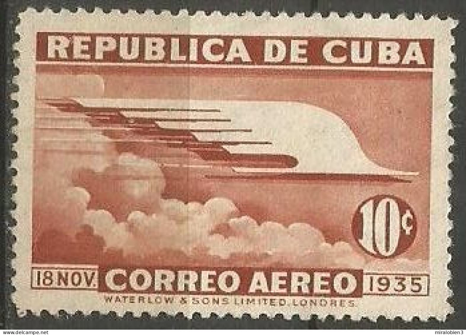 CUBA CORREO AEREO YVERT NUM. 23 NUEVO SIN GOMA - Airmail
