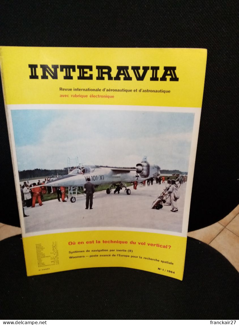 INTERAVIA 1/1964 Revue Internationale Aéronautique Astronautique Electronique - Aviazione