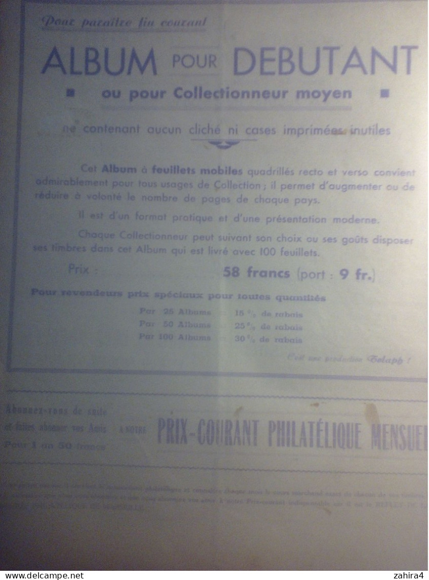 Temps Guerre Prix Courant Philatélique Illustré N°5 Un Peu De Tout Secours National 1941 Descarte Défense De L'empire - Frankrijk