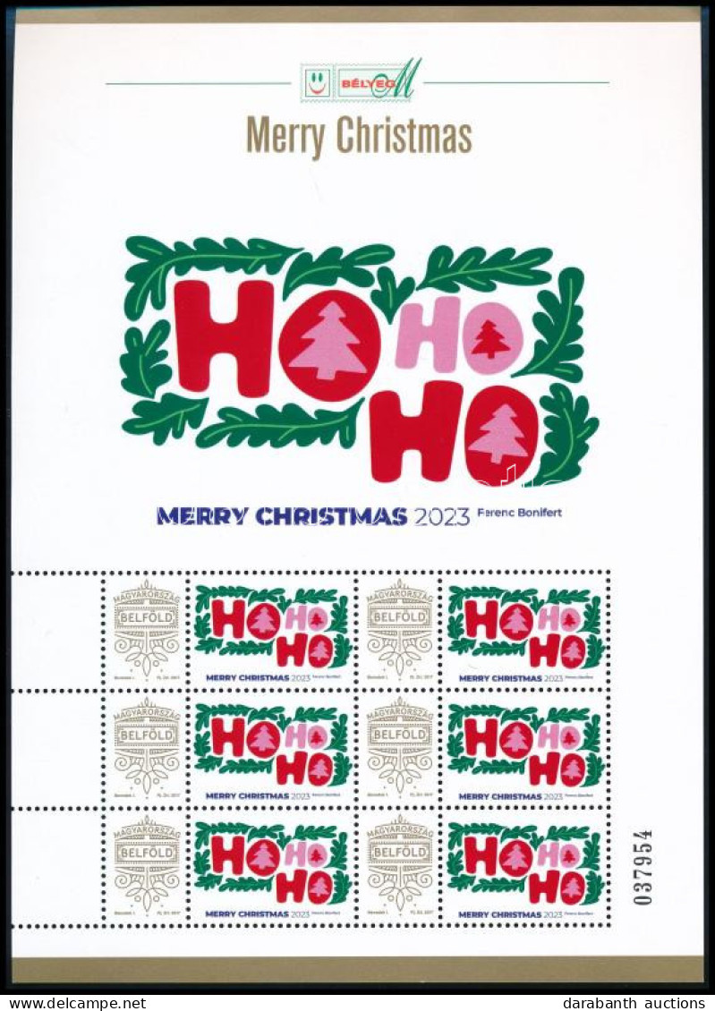 ** 2023 Merry Christmas - Hohoho Megszemélyesített 6 Bélyeges ív - Autres & Non Classés
