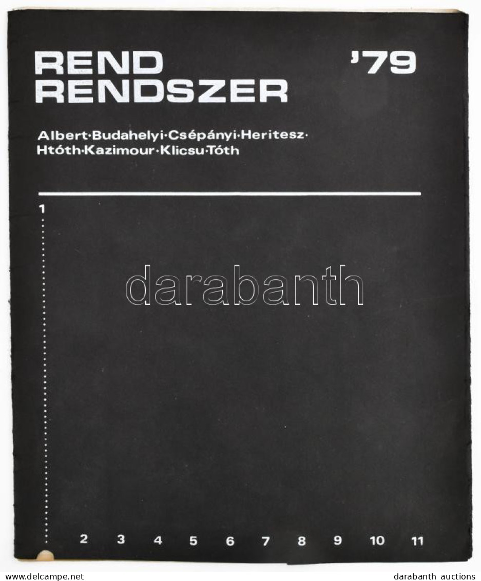 Rend Rendszer '79, Székesfehérvár (8 Lapos Mappa). Szitanyomat, Papír. Első Kiadás. Megjelent 200 Példányban. Művészek:  - Otros & Sin Clasificación