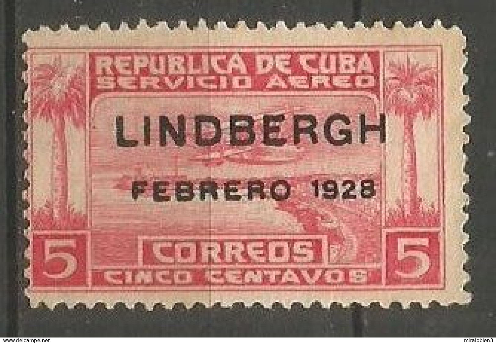 CUBA CORREO AEREO YVERT NUM. 2 NUEVO SIN GOMA - Luchtpost