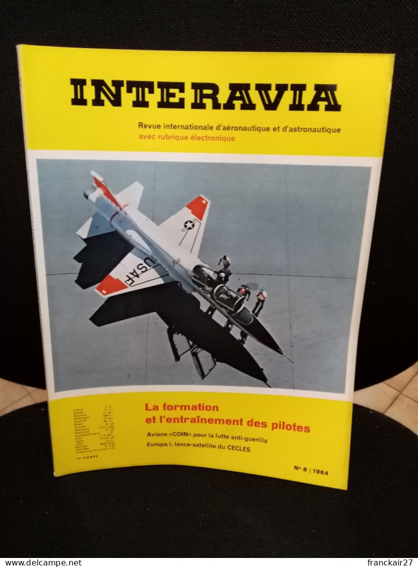 INTERAVIA 8/1964 Revue Internationale Aéronautique Astronautique Electronique - Aviation