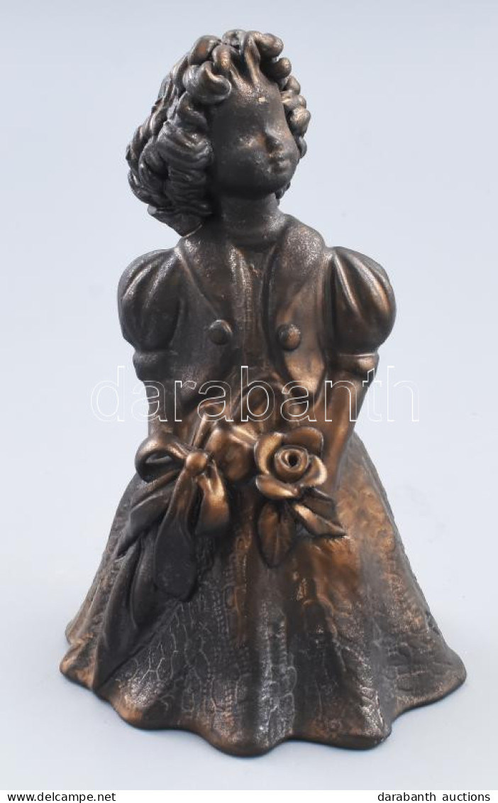 Bod Éva (1924-2004): Kislány, Mázas Kerámia Figura, Jelzett, Kis Kopásnyomokkal, M: 18 Cm - Other & Unclassified