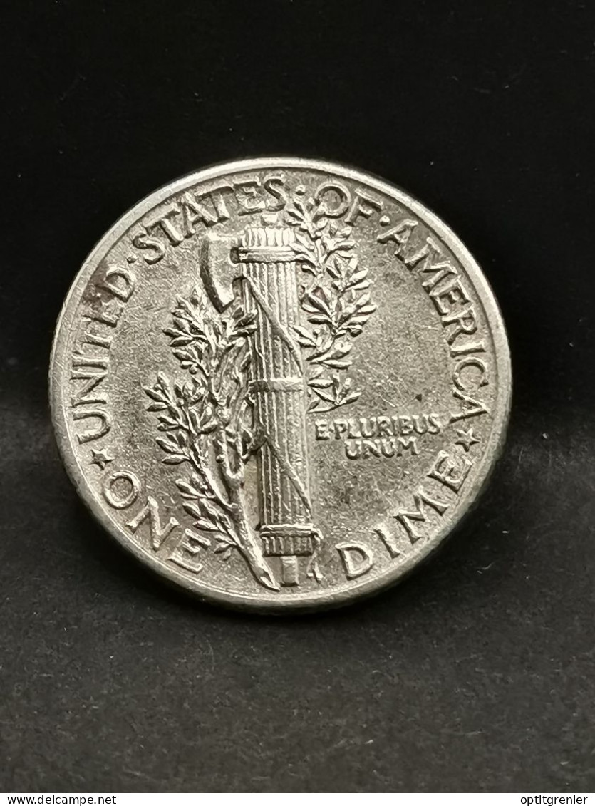 1 MERCURY DIME 10 CENTS ARGENT 1943 PHILADELPHIE USA / SILVER - 1916-1945: Mercury