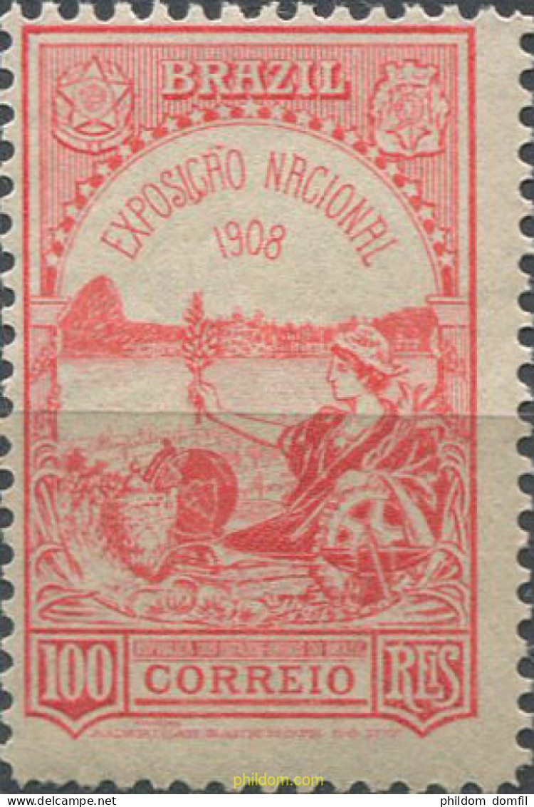 674406 HINGED BRASIL 1908 EXPOSICION NACIONAL DE RIO DE JANEIRO - Neufs