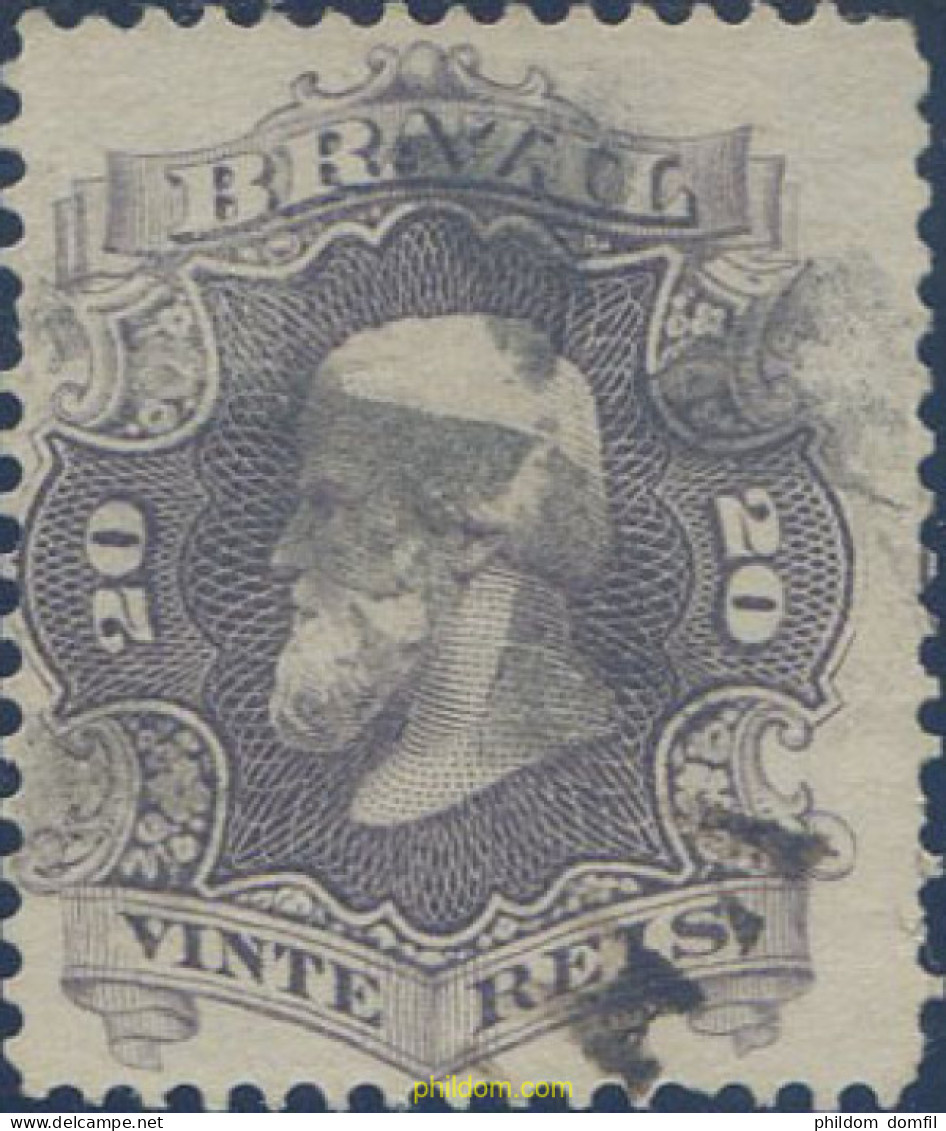 648074 USED BRASIL 1866 EMPERADOR PEDRO II - Unused Stamps