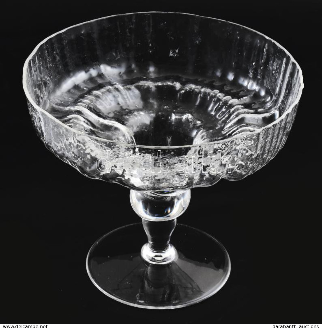 Rosenthal Stuido-line Talpas üveg Asztalközép. Jelzett, Szájánál Kis Használati Pattogzással, D: 21 Cm, M: 18 Cm - Verre & Cristal