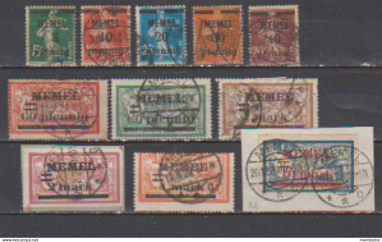Memel 1920   N° Entre 18 Et 36 Oblitéré  11 Valeurs - Used Stamps