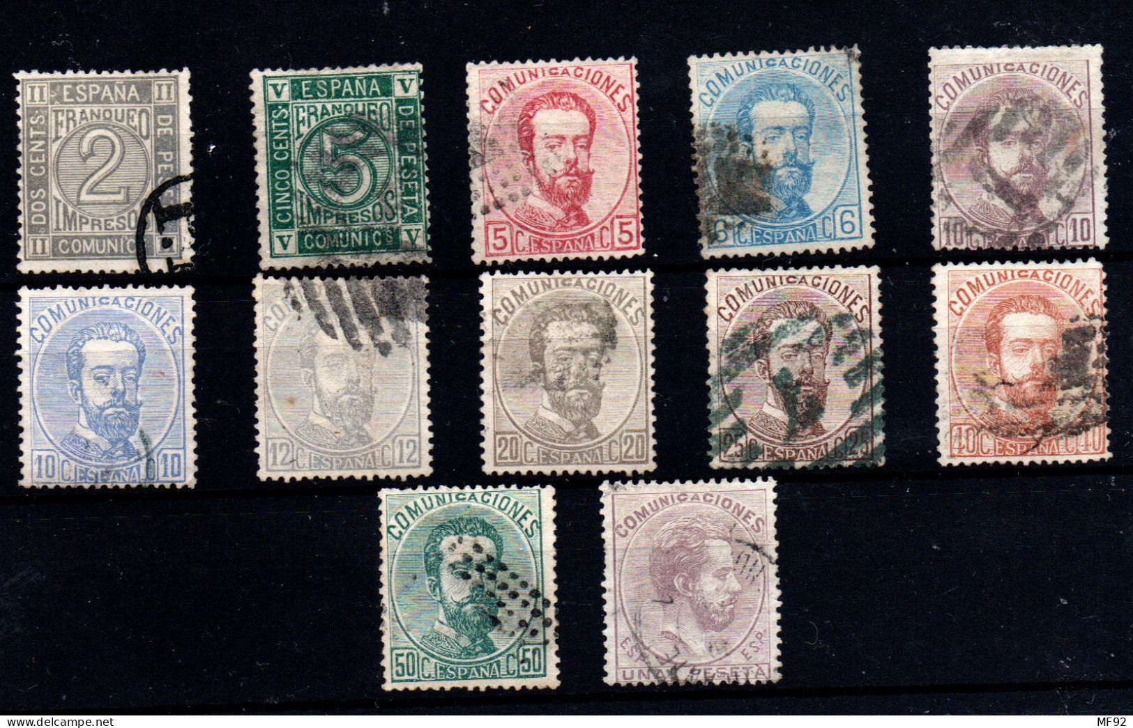 España Nº 116/27. Año 1872 - Used Stamps