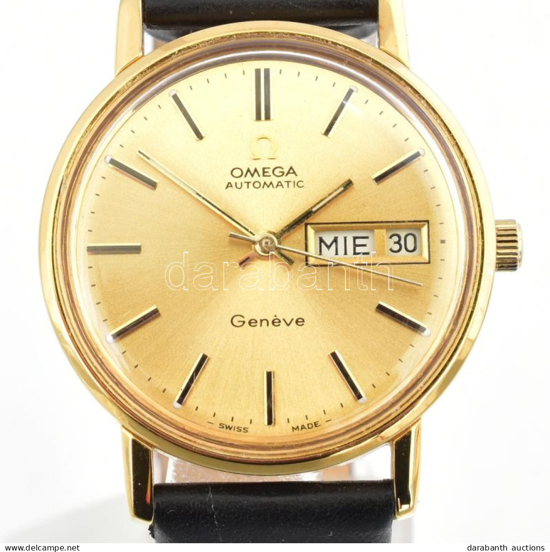 Omega Genéve Automatic Cal 1022 Naptár Funkcióval. Férfi Karóra, Automata Szerkezettel, Acél Tokkal, Jelzett Koronával,  - Sonstige & Ohne Zuordnung