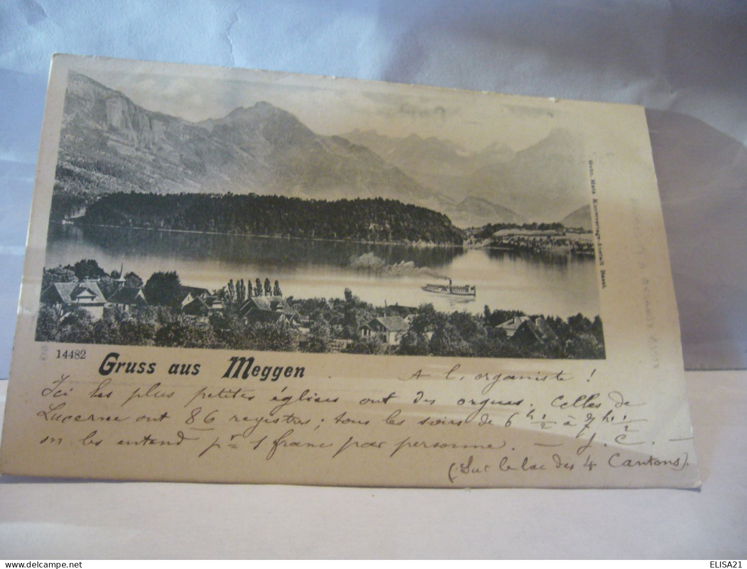 GRUSS AUS MEGGEN SUISSE LU LUCERNE CPA 1902 - Meggen