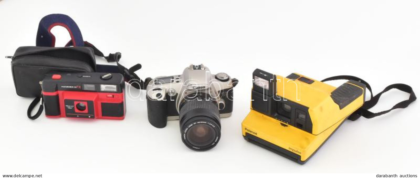 3 Darab Modern Fényképezőgép: Hanimax + Canon + Polaroid Impulse - Cameras