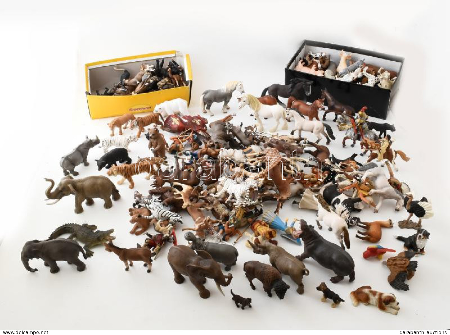 Óriási Schleich Játék Figura Gyűjtemény. Kb 160 Db Kisebb és Nagyobb Figura. Állatok, Sok Ló, Királyok, Házi és Vadállat - Sonstige & Ohne Zuordnung