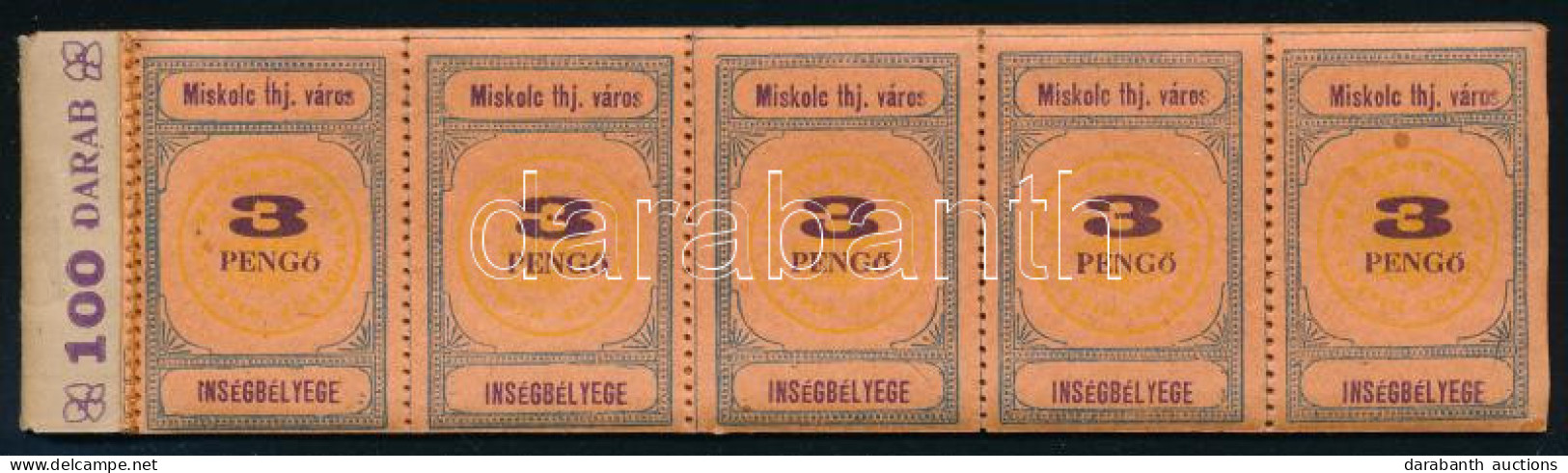 1946 65 Db Miskolc ínségbélyeg 3P Füzetlapokon (130.000) - Sin Clasificación