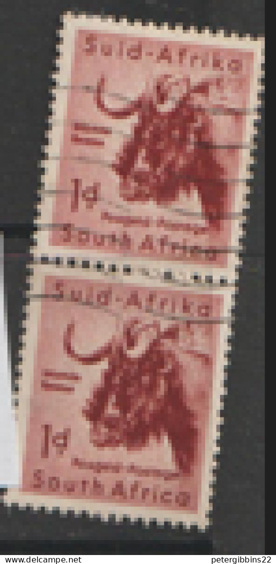 South  Africa   1954  SG 122  1d  Fine Used Pair . - Oblitérés
