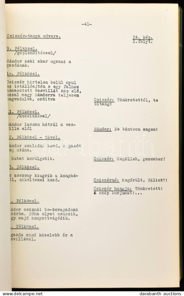 1959 Darvas József: Tűzvirág. Forgatókönyv. Bp., 1959, Hunnia Filmstudió, (1)+VI+145 P. Egészvászon-kötésben. Megjelent  - Sin Clasificación