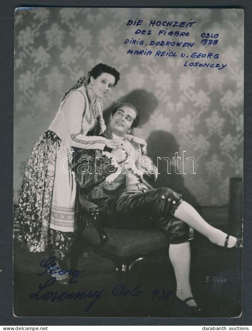 -  Losonczy György (1905-1972) A Figaró Házasságának Címszerepében Dedikált Fotó / Georg Losonczy Photo With Autograph S - Other & Unclassified