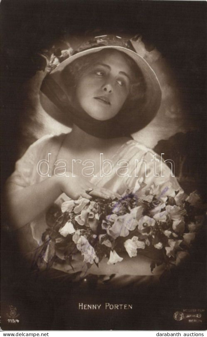 Frieda Ulricke "Henny" Porten (1890-1960) Német Némafilm Színésznő Autográf Aláírt Fotólapja. / German Actress With Orig - Autres & Non Classés