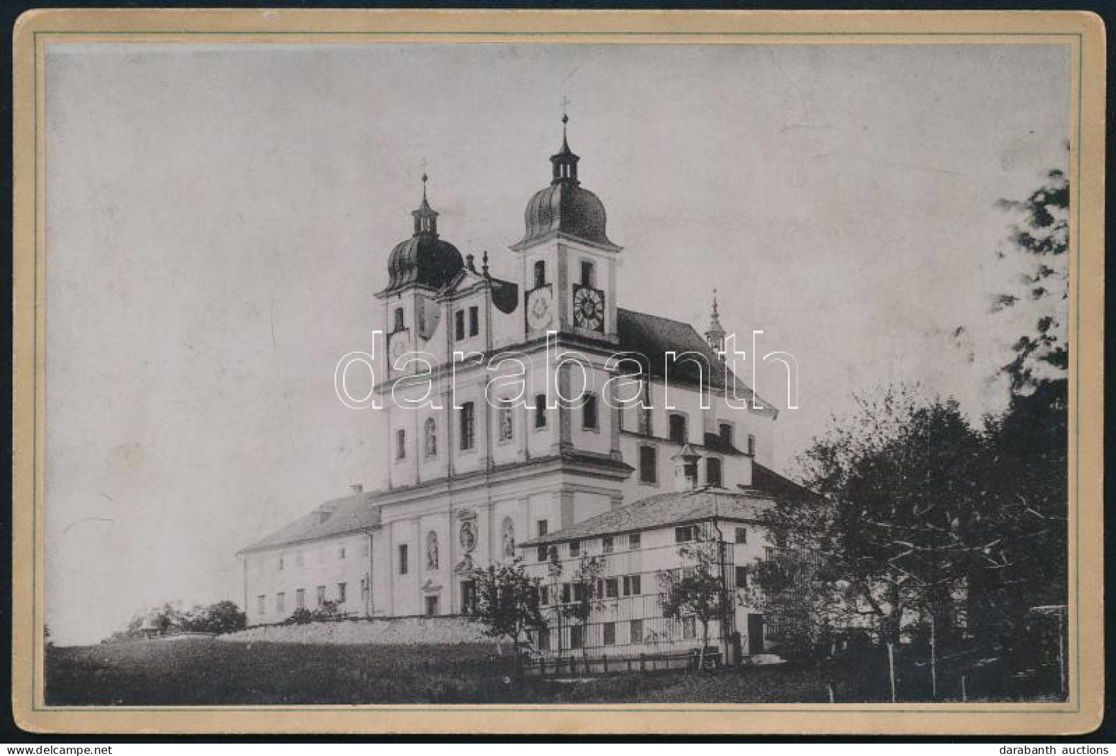 1899 Maria Plain, Ausztria, Szt. Benedek Rendi Kolostor és Templom, Zarándokhely, Keményhátú Fotó, Jelzés Nélkül, Hátold - Andere & Zonder Classificatie