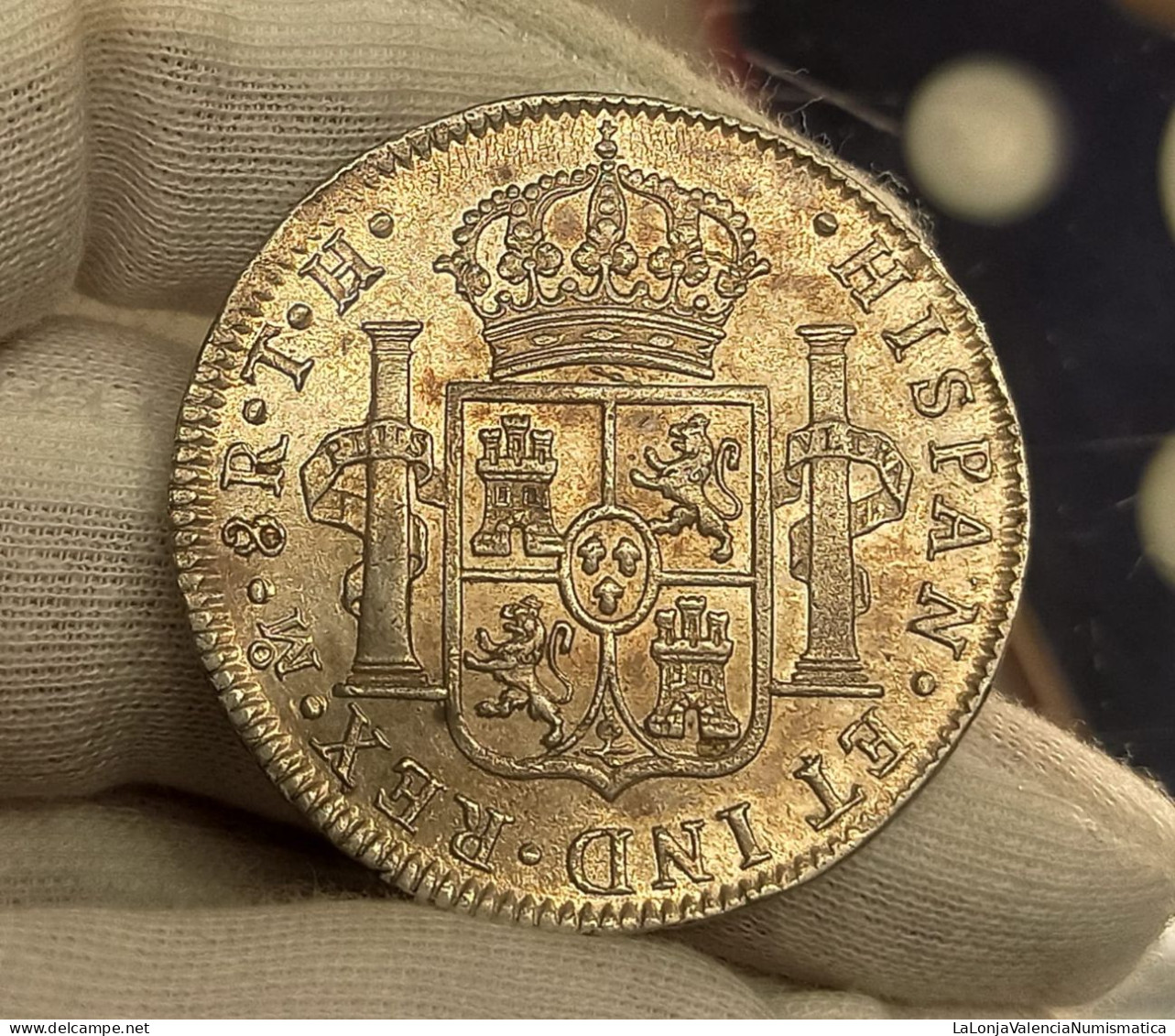 España Spain Carlos IV - 8 Reales 1807 TH México Km 109 Plata - Otros & Sin Clasificación