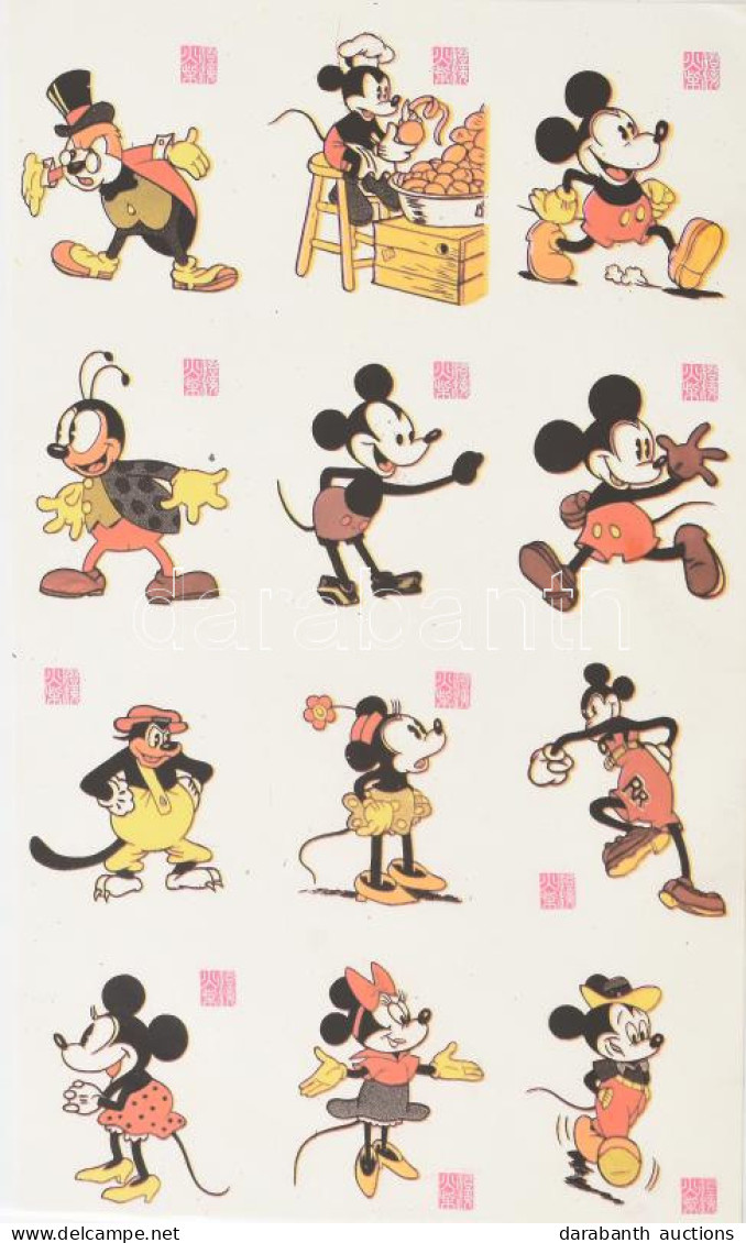 Walt Disney Gyufacímke, ívben, 12 Db - Non Classés