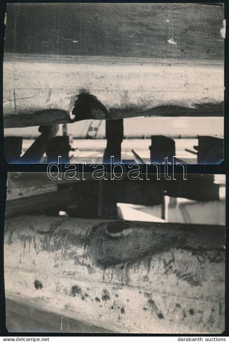 1928 A Kecskemét Hajó Sérüléséről Készült 2 Db Fotó 16x12 Cm - Autres & Non Classés