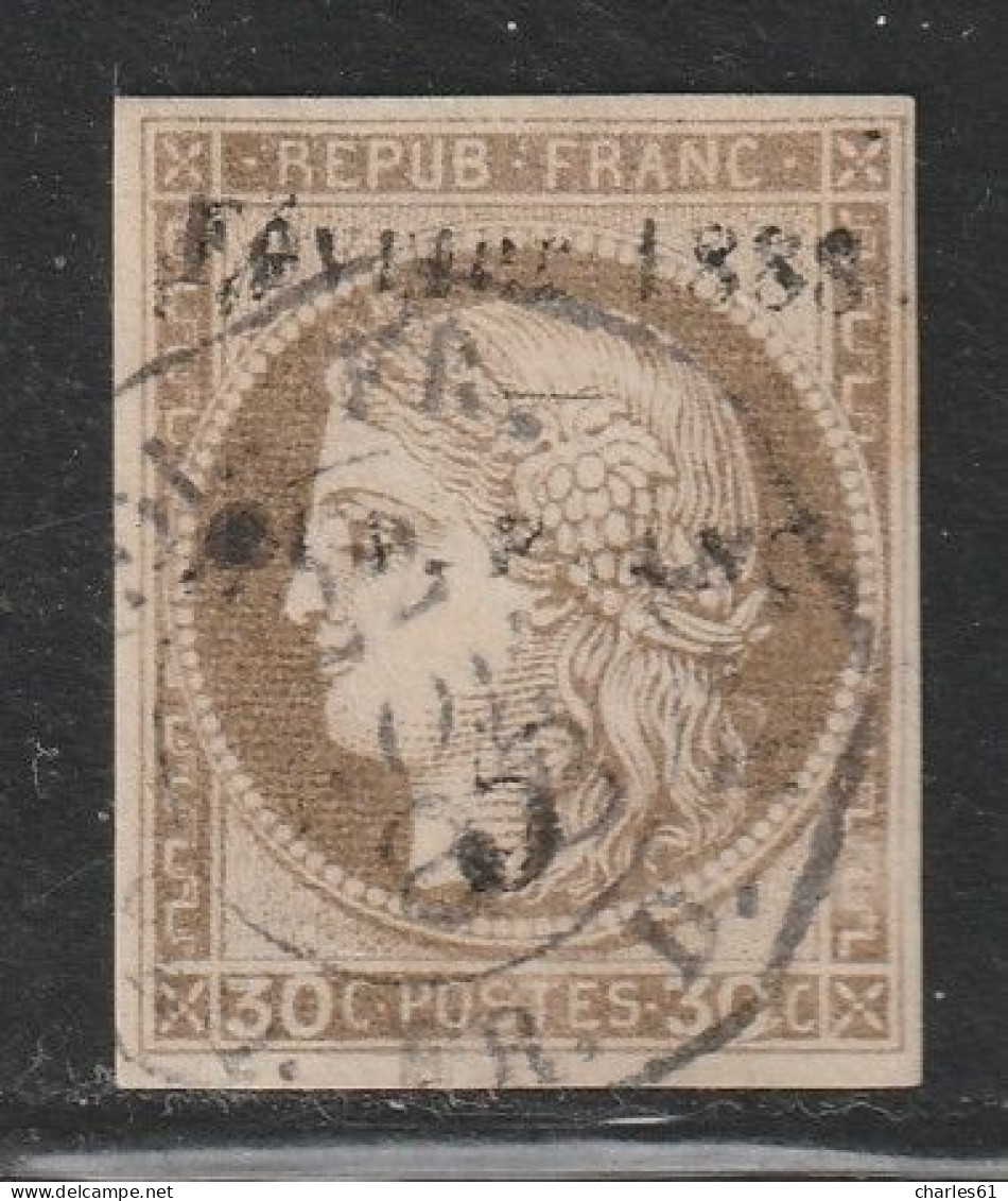 GUYANE - N°8 Obl (1888) 5c Sur 30c De 1872 .Signé - Usati