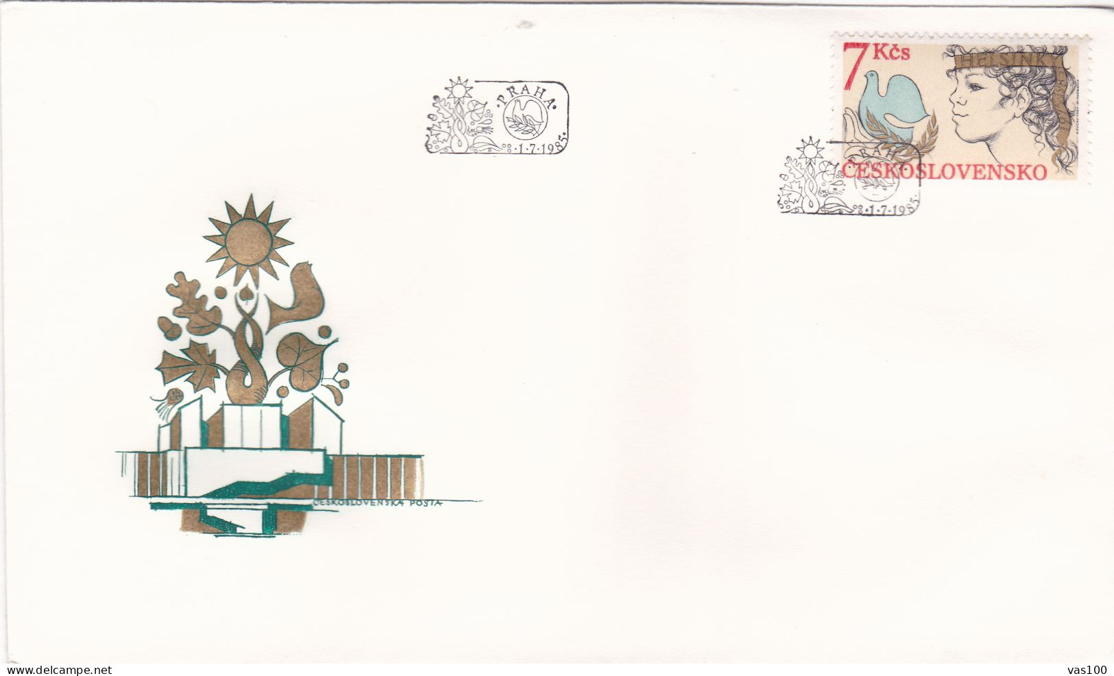 WOMAN'S DAY  COVERS  FDC  CIRCULATED 1985 Tchécoslovaquie - Briefe U. Dokumente