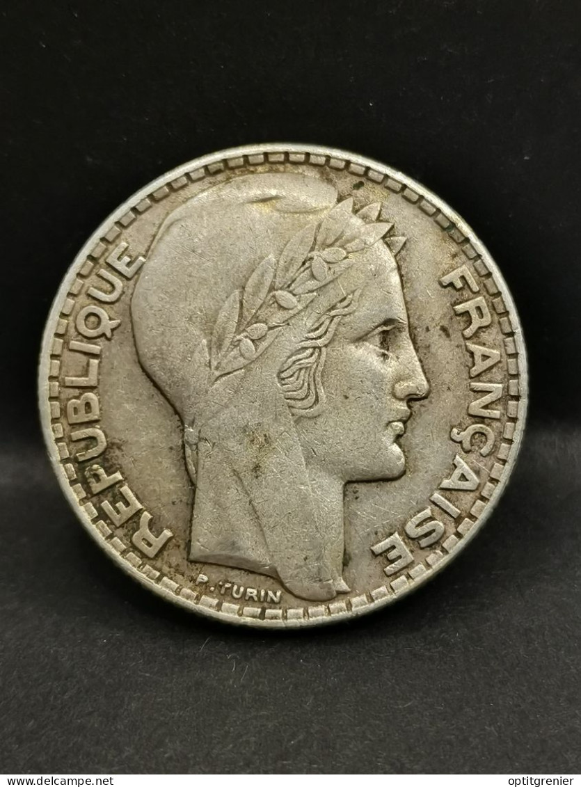 10 FRANCS TURIN ARGENT 1929 FRANCE / SILVER - 10 Francs