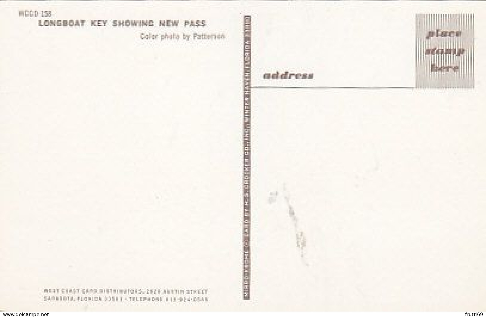 AK 194563 USA - Florida - Longboat Key Showing New Pass - Key West & The Keys