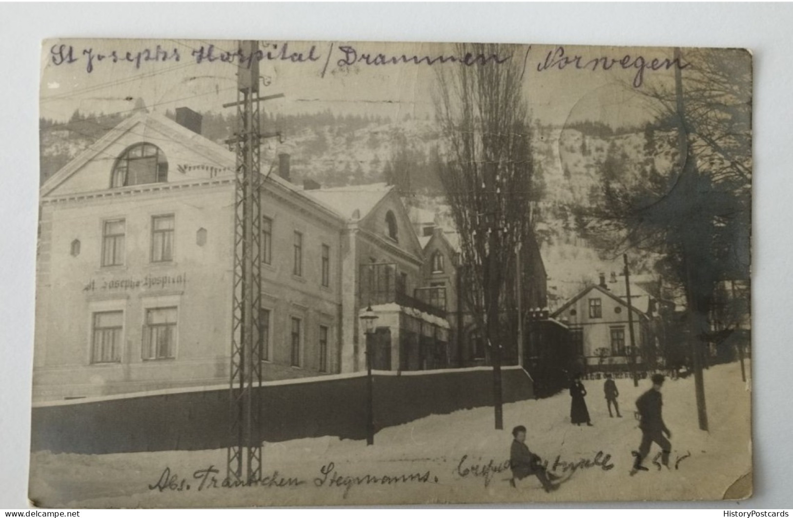 Drammen, St. Josephs Hospital, Winter, Norwegen, Norge, 1914 - Norvège