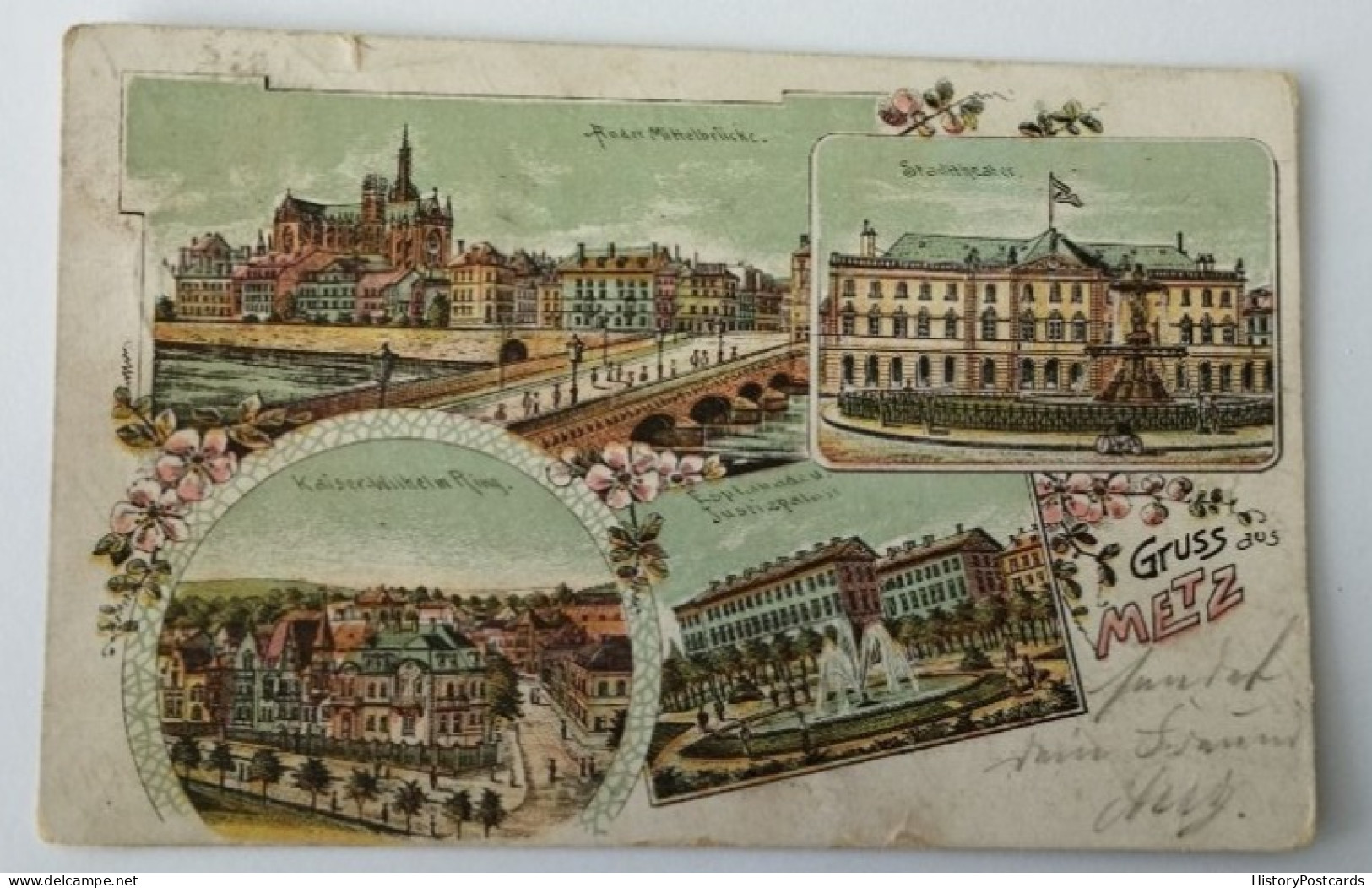 Gruss Aus Metz, Litho, Deutsche AK, 1908 - Lothringen