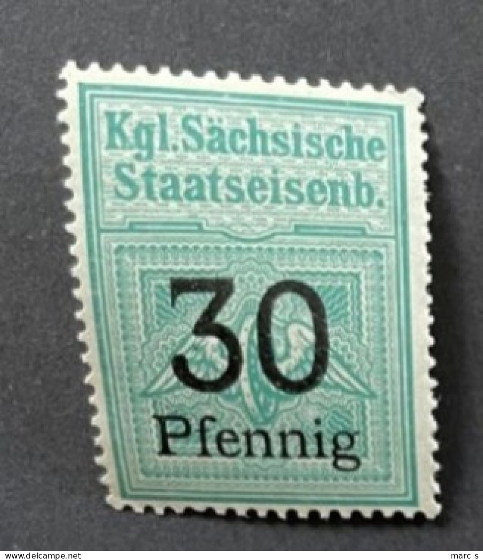 EISENBAHNMARKEN - SACHSEN - RAIL TRAIN SAXE - RAILWAY SAXONY - NEUF**/MNH - 30 Pf - Servizio