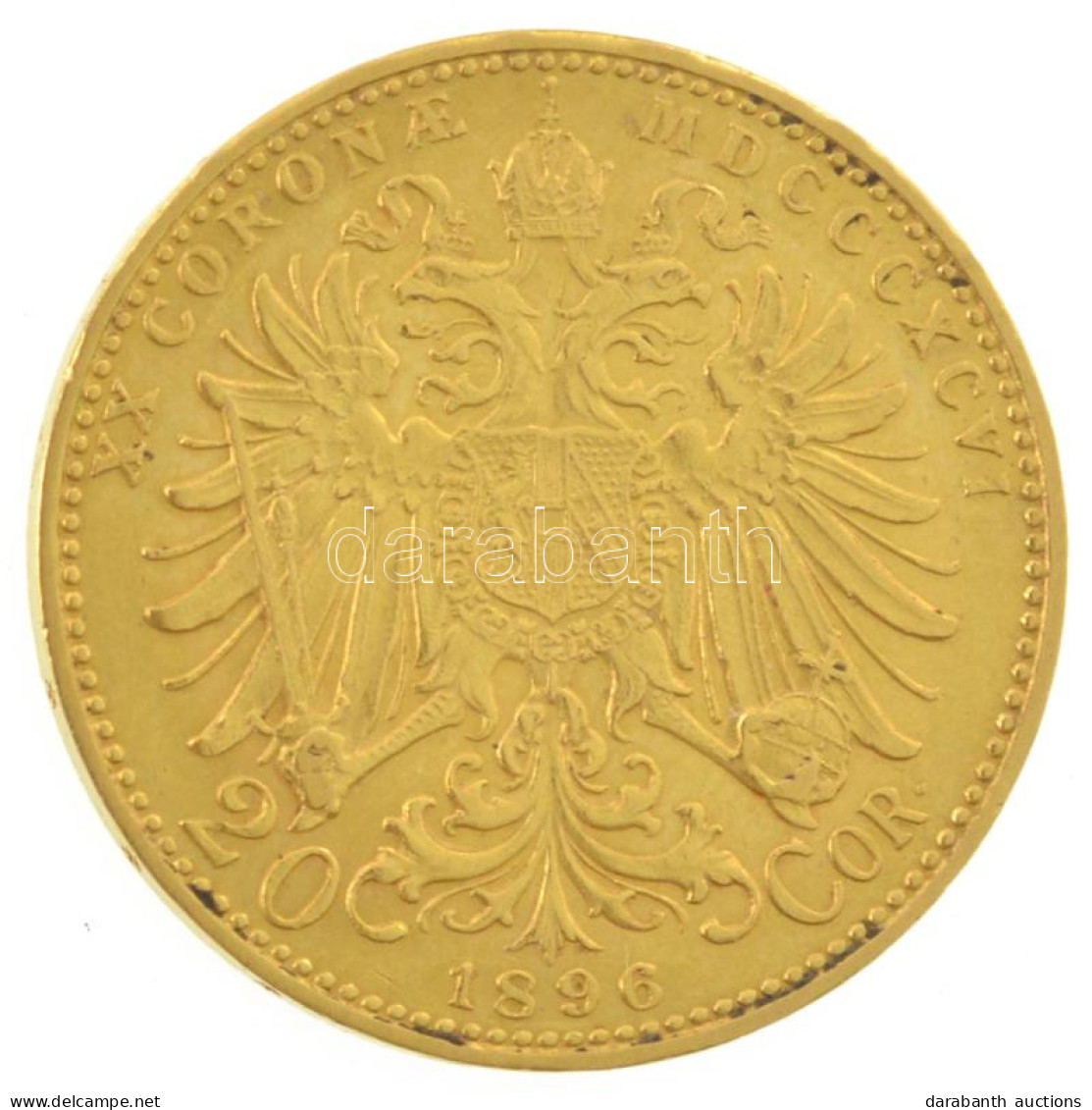 Ausztria 1896. 20K Au "Ferenc József" (6,77g/0.900) T:AU,XF Apró Ph /  Austria 1896. 20 Corona Au "Franz Joseph" (6.77g/ - Non Classificati