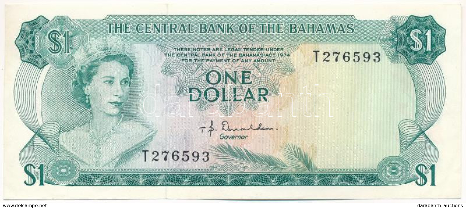 Bahamák 1974. 1$ "T 276593" T:XF Bahamas 1974. 1 Dollar "T 276593" C:XF Krause P#35a - Sin Clasificación