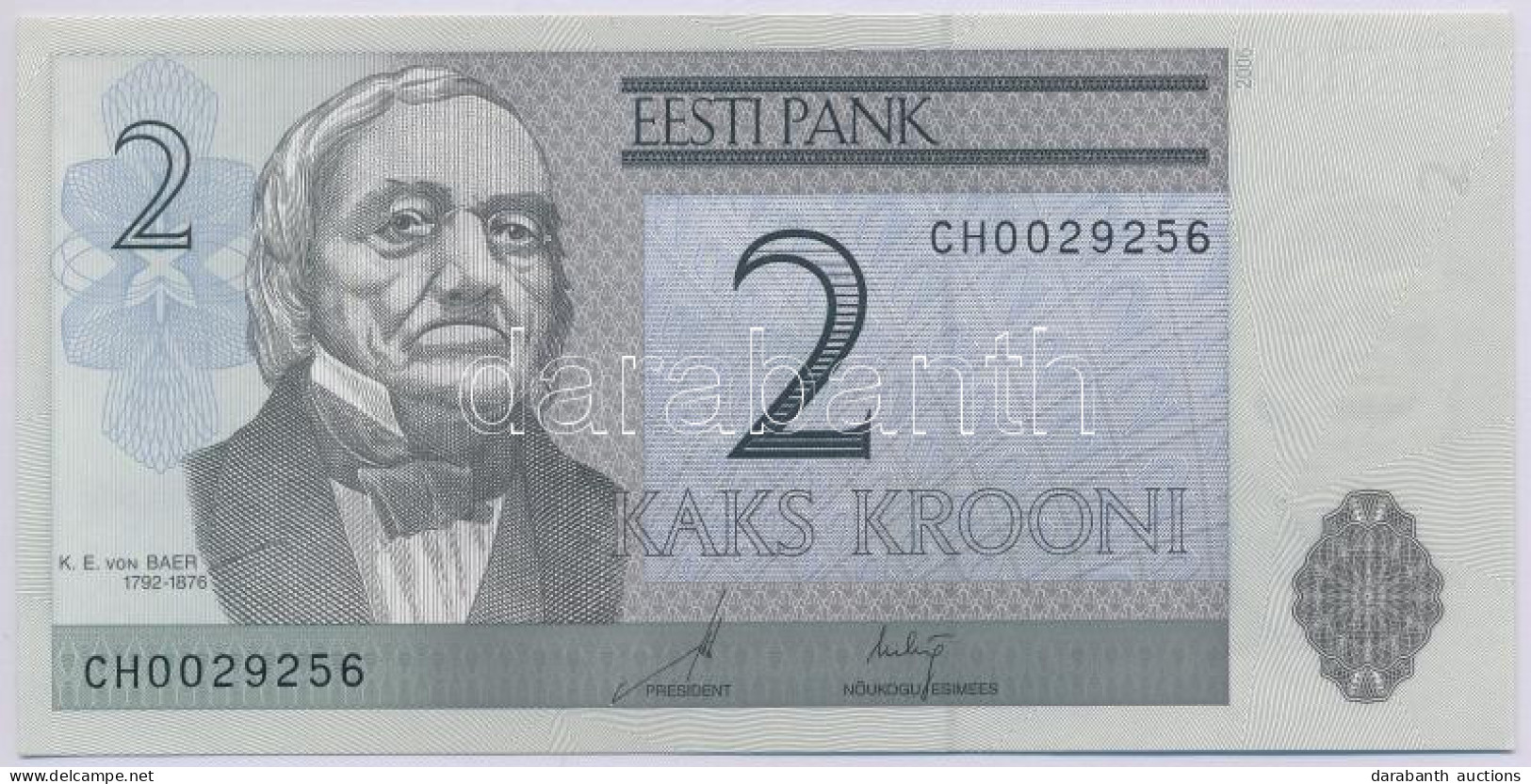 Észtország 2006. 2K "CH 0029256" T:UNC  Estonia 2006. 2 Krooni "CH 0029256" C:UNC  Krause P#85a - Non Classés