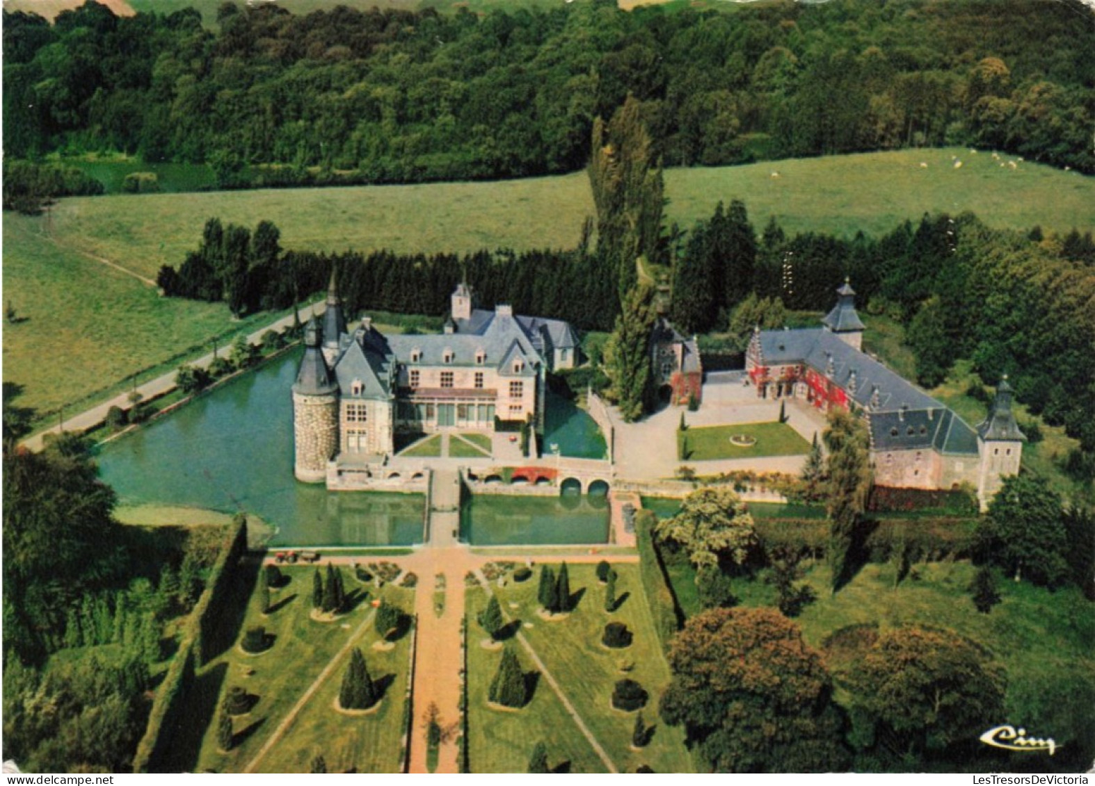BELGIQUE - Jehay-Bodegnée - Le Château ( Vue Aérienne ) - Carte Postale Ancienne - Amay