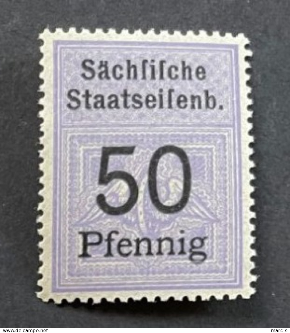 EISENBAHNMARKEN - SACHSEN - RAIL TRAIN SAXE - RAILWAY SAXONY - NEUF**/MNH - 50 Pf - Dienstzegels