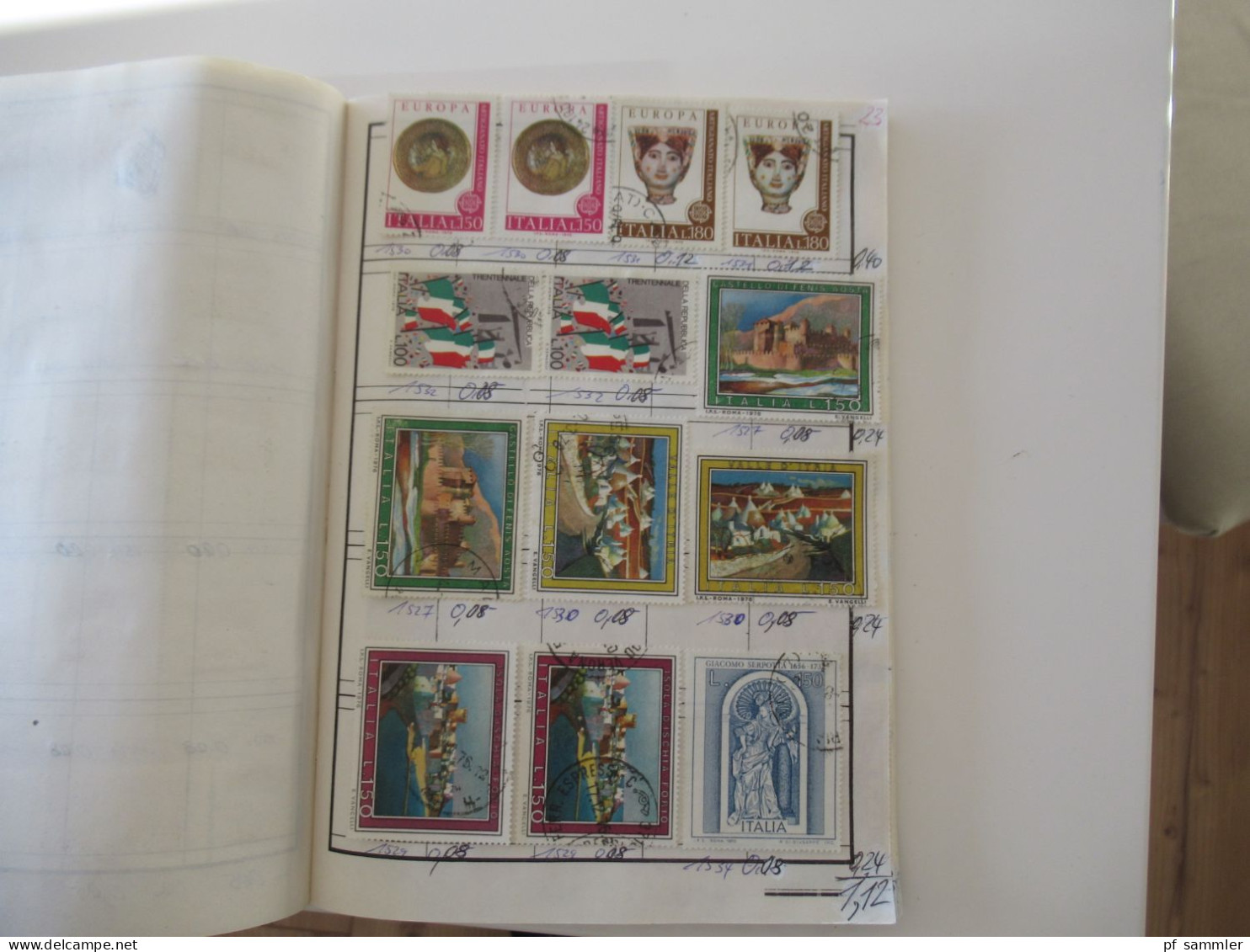 Sammlung / interessante Auswahlhefte Italien ab Semiklassik - 1981 massenweise gestempelte Marken / Fundgrube!!