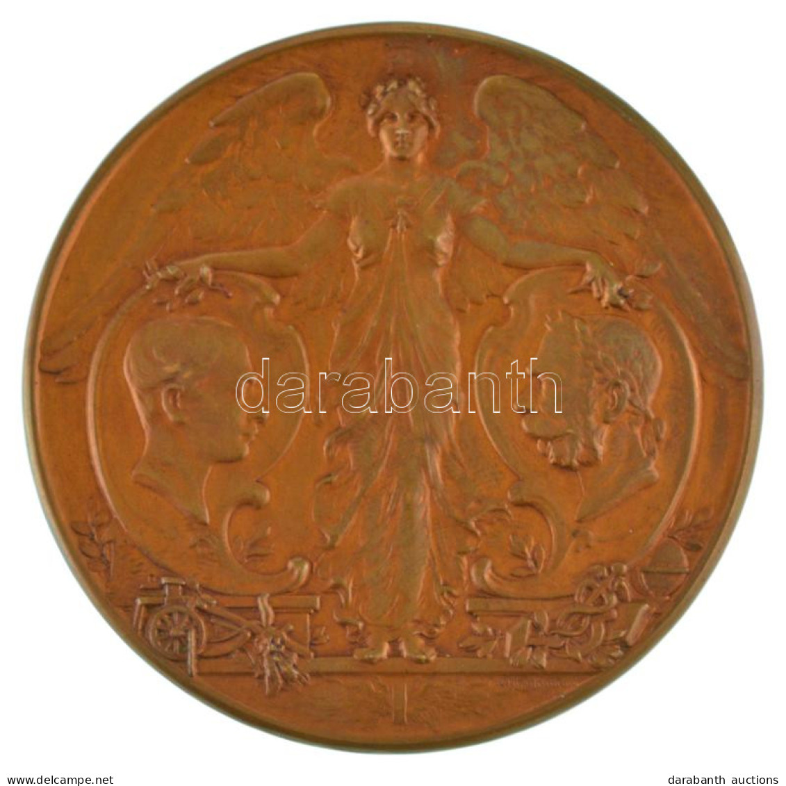 Ausztria 1898. "Ferenc József Uralkodásának 50. évfordulója" Kétoldalas Bronz Emlékérem (62mm) T:AU Austria 1898. "50th  - Unclassified