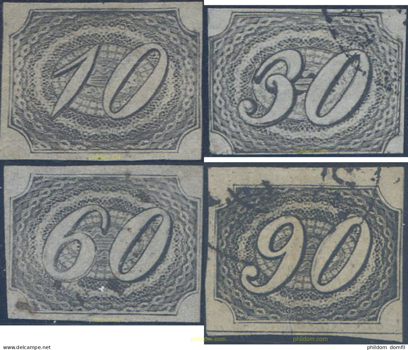 647829 USED BRASIL 1844 CIFRAS TORCIDAS - Unused Stamps