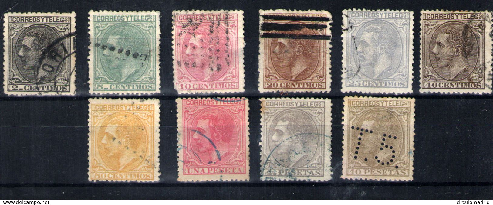 España Nº 200/9. Año 1879 - Used Stamps