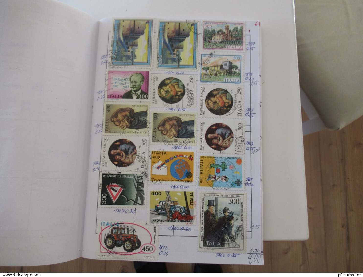 Sammlung / interessante Auswahlhefte Italien ab 1981- ca.2000 massenweise gestempelte Marken / Fundgrube!!