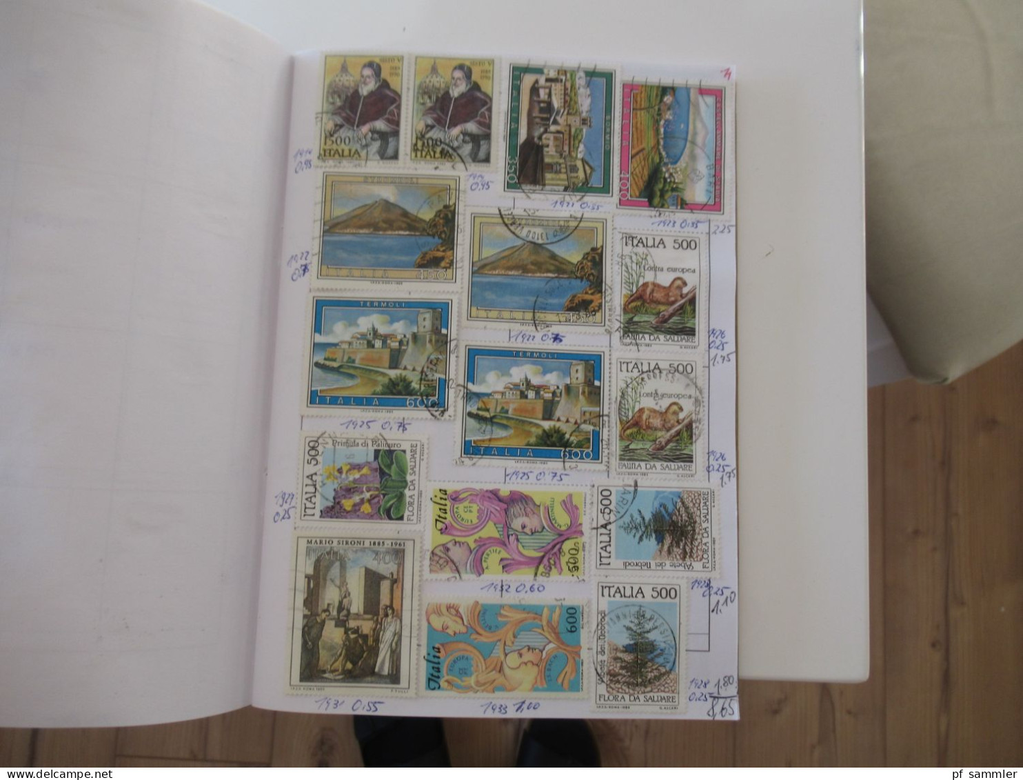 Sammlung / interessante Auswahlhefte Italien ab 1981- ca.2000 massenweise gestempelte Marken / Fundgrube!!