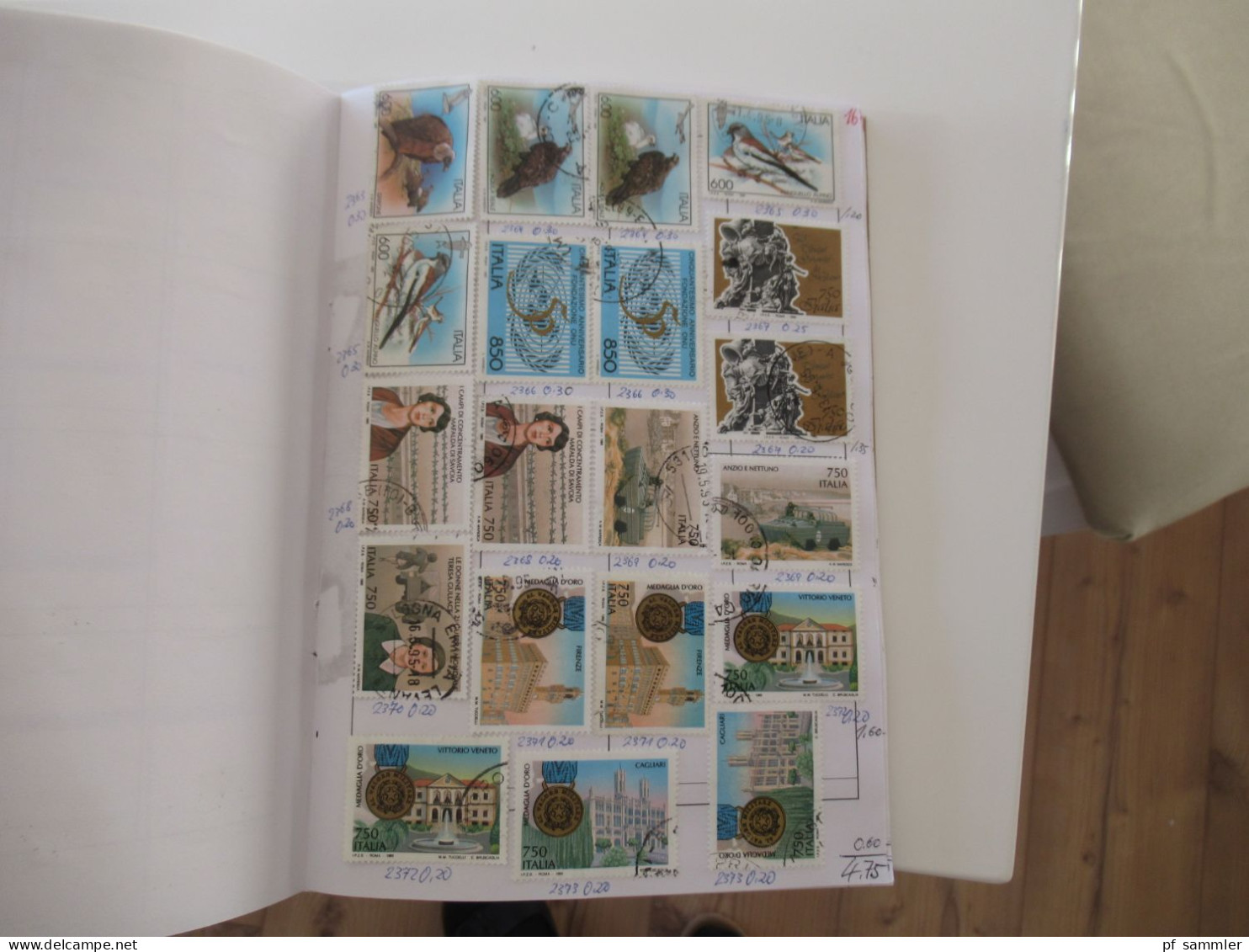 Sammlung / interessante Auswahlhefte Italien ab 1981- ca.2000 massenweise gestempelte Marken / Fundgrube!!