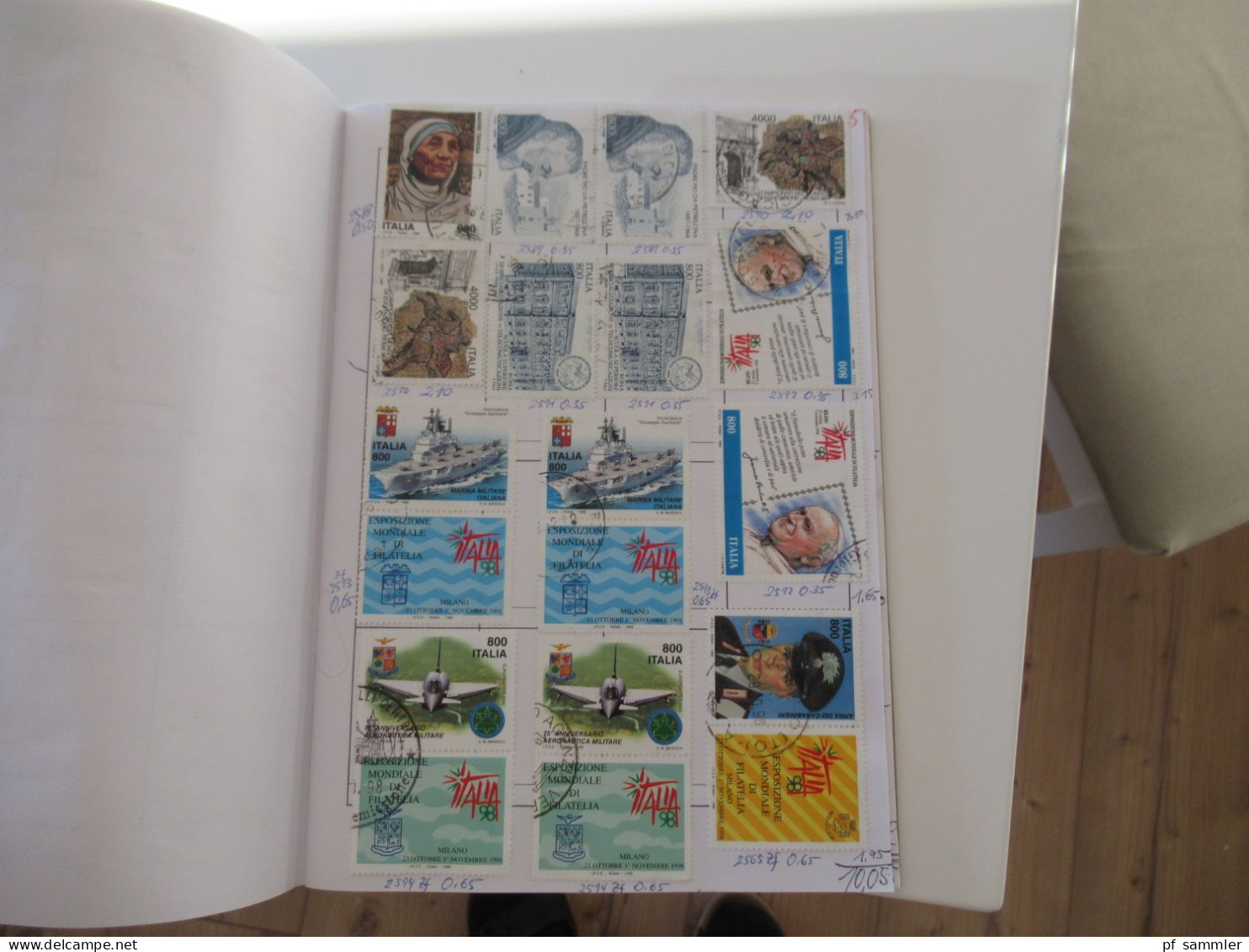 Sammlung / interessante Auswahlhefte Italien ab 1981- ca.2000 massenweise gestempelte Marken / Fundgrube!!